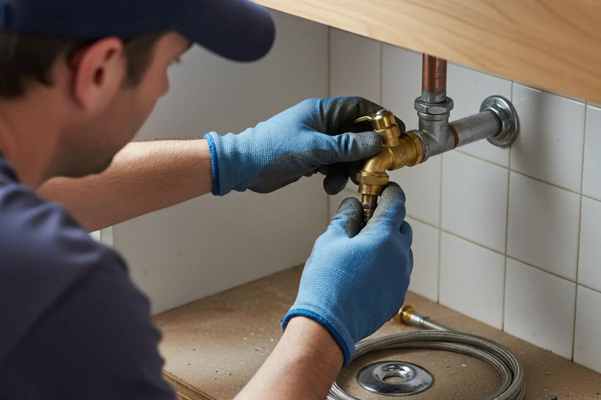 Shutoff valve and fitting work during Faucet and Fixture Repair in Wooster